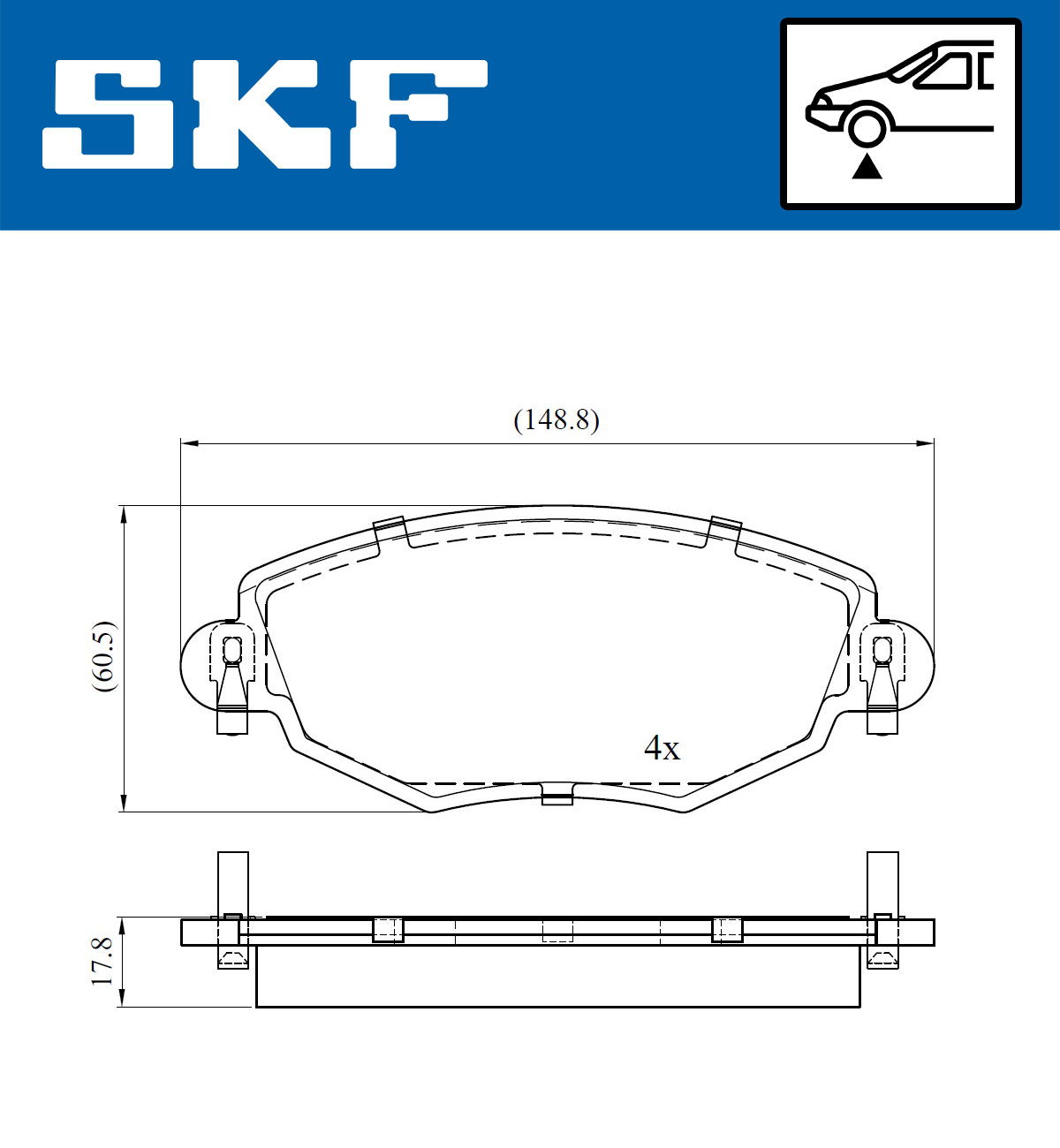 Placute frana SKF VKBP80390